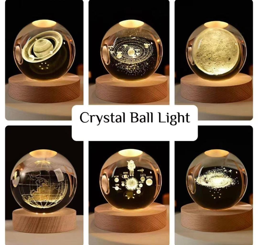 3d Crystal Night Ball lamp light (Any Design can come)