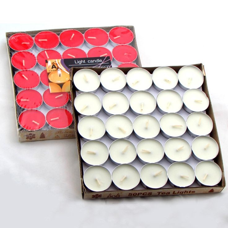 50 Pcs Tea Lights Scented Candle
