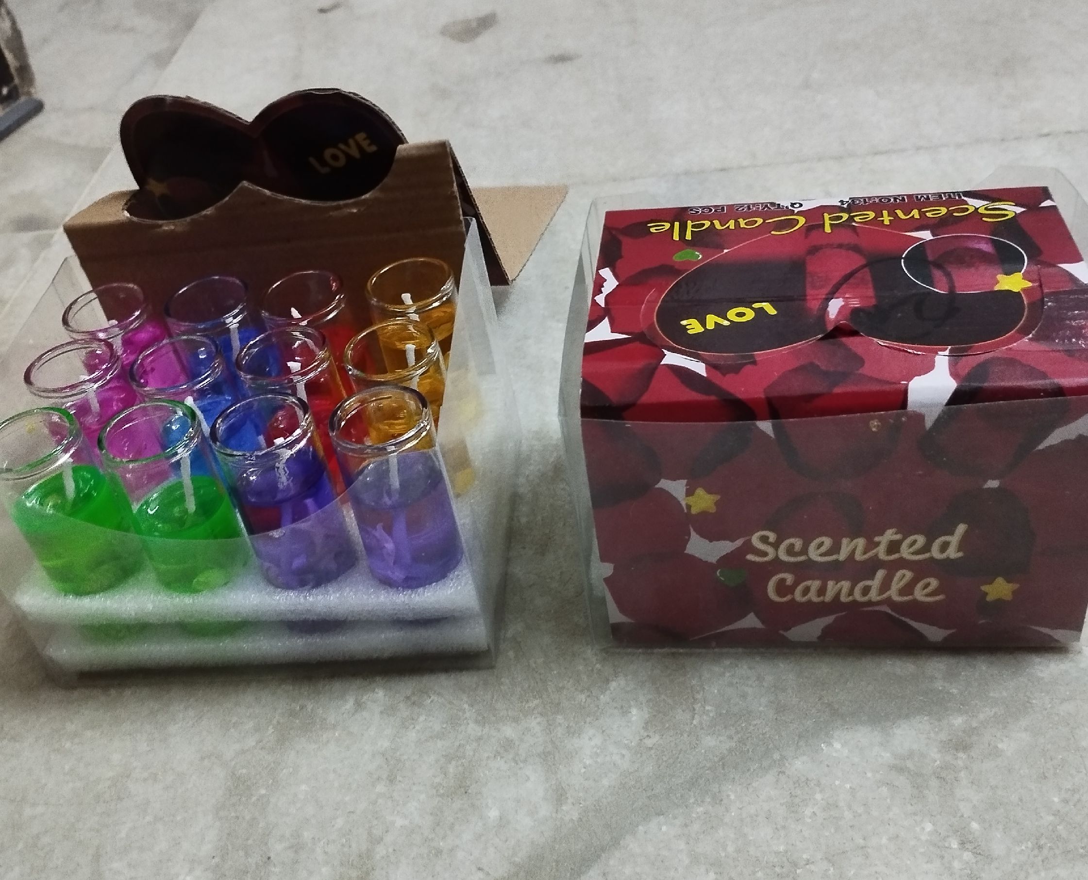 Love Glass Scented Candle( Pack of 12)