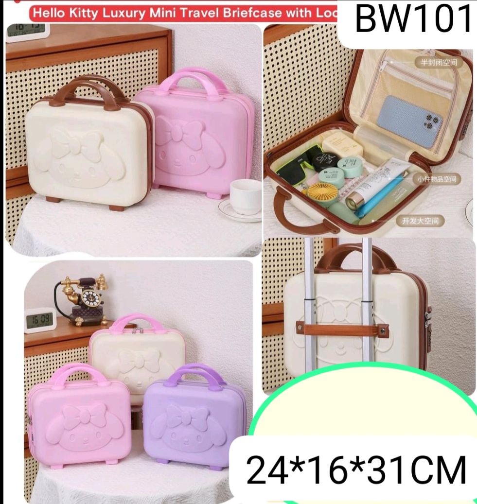 Hello Kitty Luxury Mini Travel Briefcase With Lock (BW101)